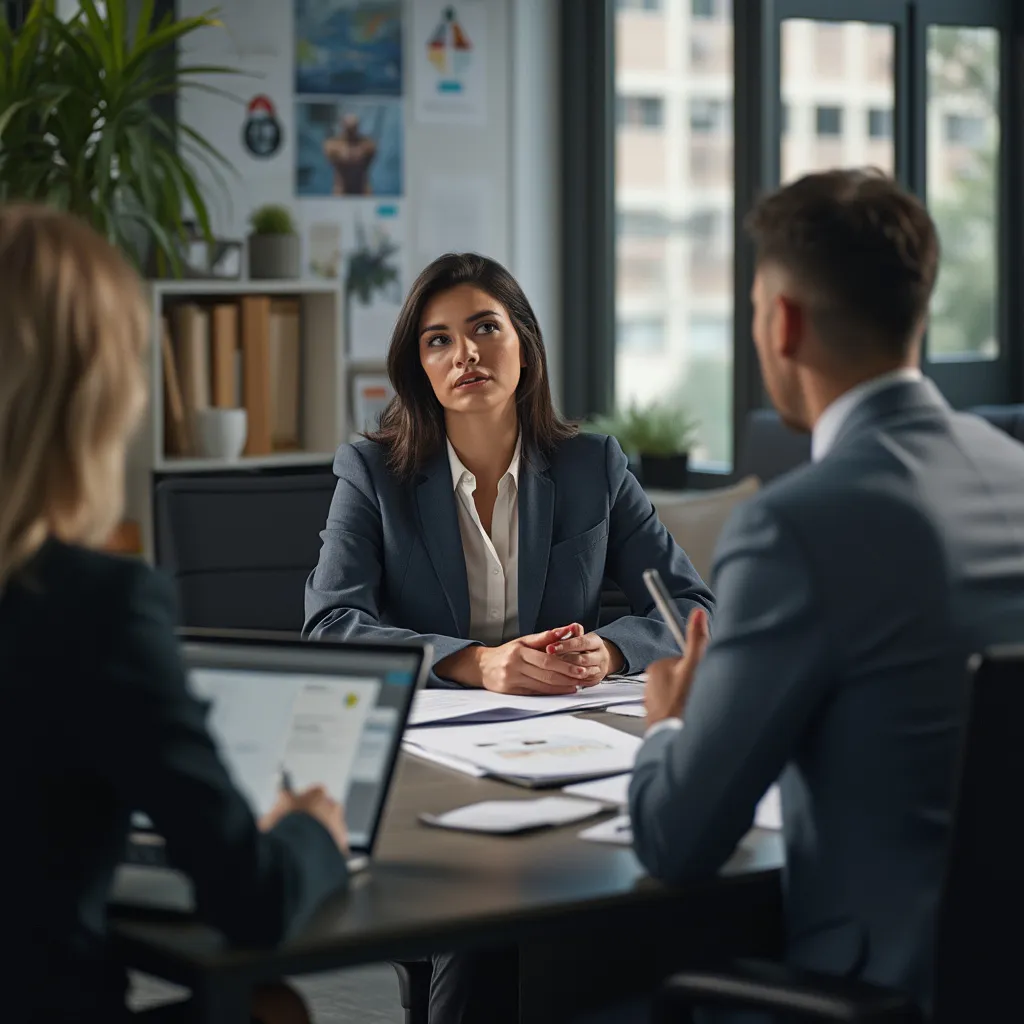 Consultores colaborando con un cliente